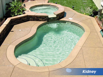 Kidney shaped swimming pools from heritage pools